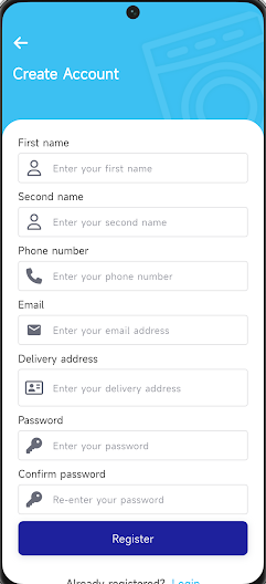 Washly mobile app laundry order screen