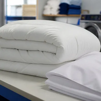 Clean duvet and bedding